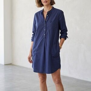 Alex Mill Navy Long Sleeve Shirt Dress